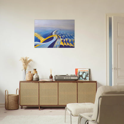 Speeding Motorboat - 1923 - Benedetta Cappa Brushed Aluminum Print - 70x100 cm / 28x40 inches | Benedetta Cappa Aluminum Print | Benedetta Cappa Prints
