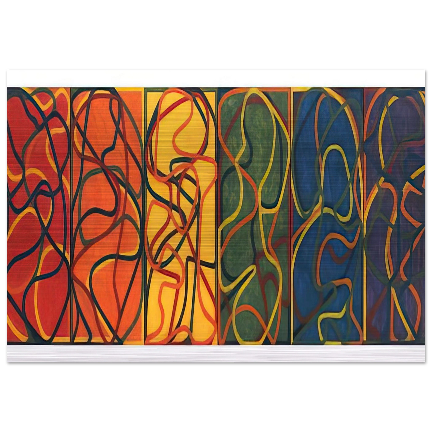 The Propitious Garden of Plane Image Version One - 2005 - Brice Marden Brushed Aluminum Print - 70x100 cm / 28x40 inches | Brice Marden Aluminum Print | Brice Marden Prints