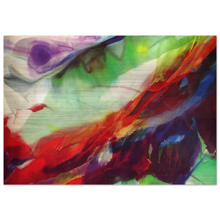 Phenomena Sun over the Hour Glass - Paul Jenkins Brushed Aluminum Print - 70x100 cm / 28x40 inches | Paul Jenkins Aluminum Print | Paul Jenkins Prints