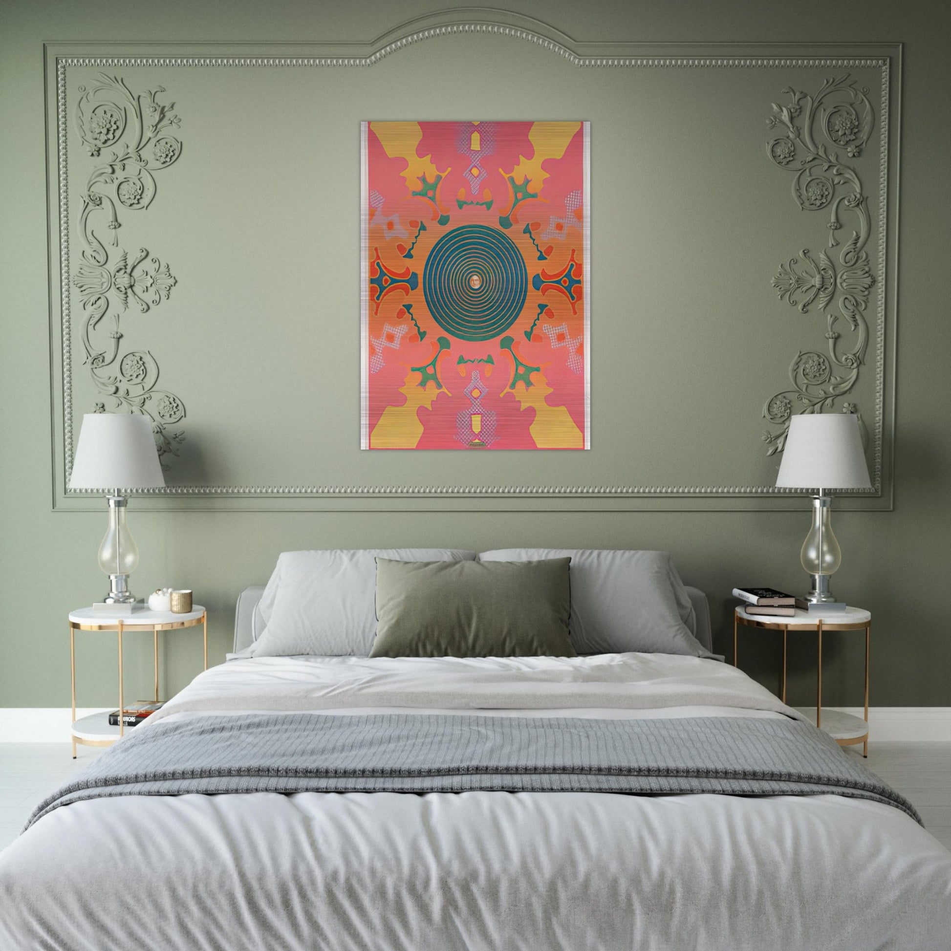 THE VISIONARIES AT THE EAST HAMPTON GALLERY 1967 - Peter Max Brushed Aluminum Print - 70x100 cm / 28x40 inches | Peter Max Aluminum Print | Peter Max Prints