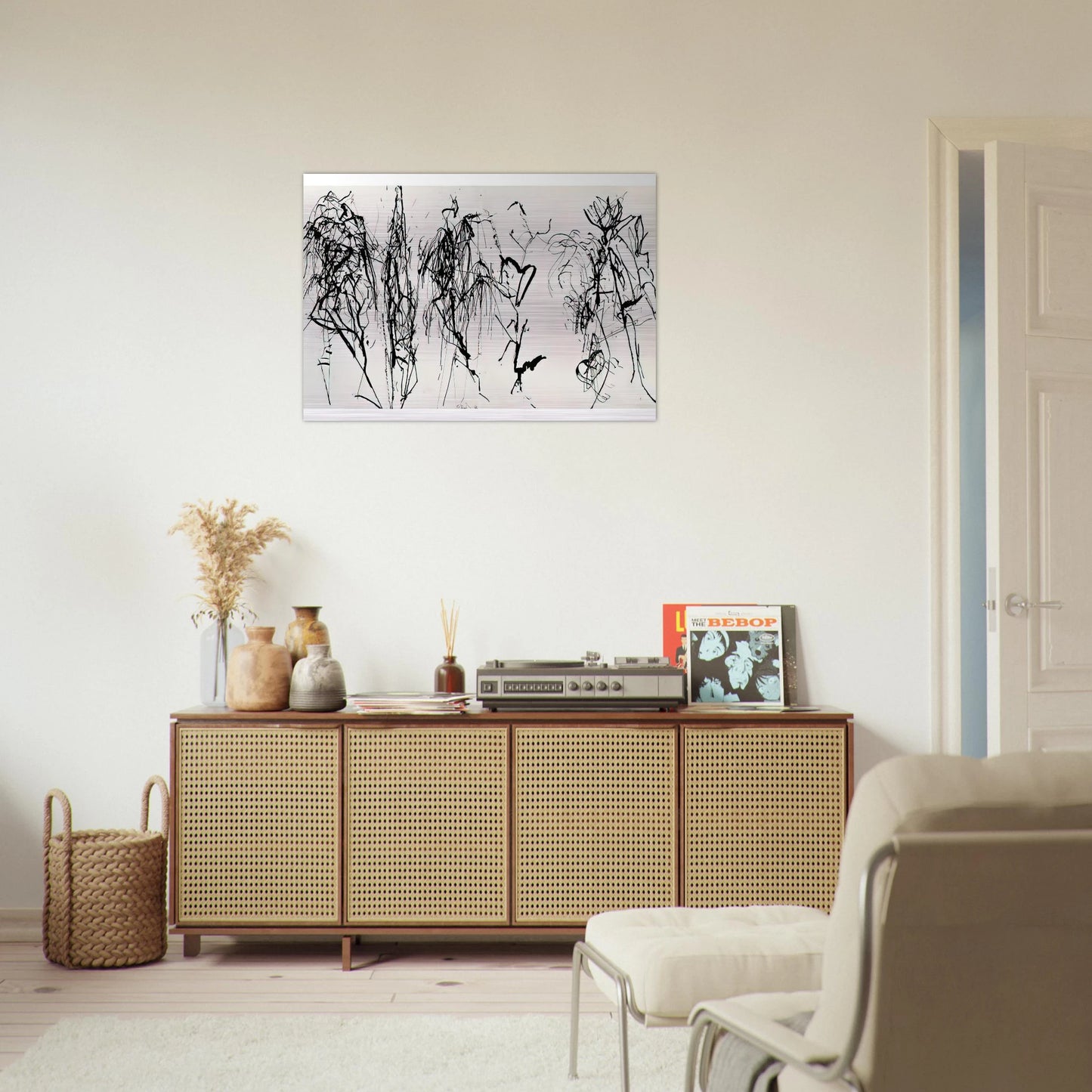 Summer Scroll #8 Five Kinds of Hydra Trees - 1986 - Brice Marden Brushed Aluminum Print - 70x100 cm / 28x40 inches | Brice Marden Aluminum Print | Brice Marden Prints