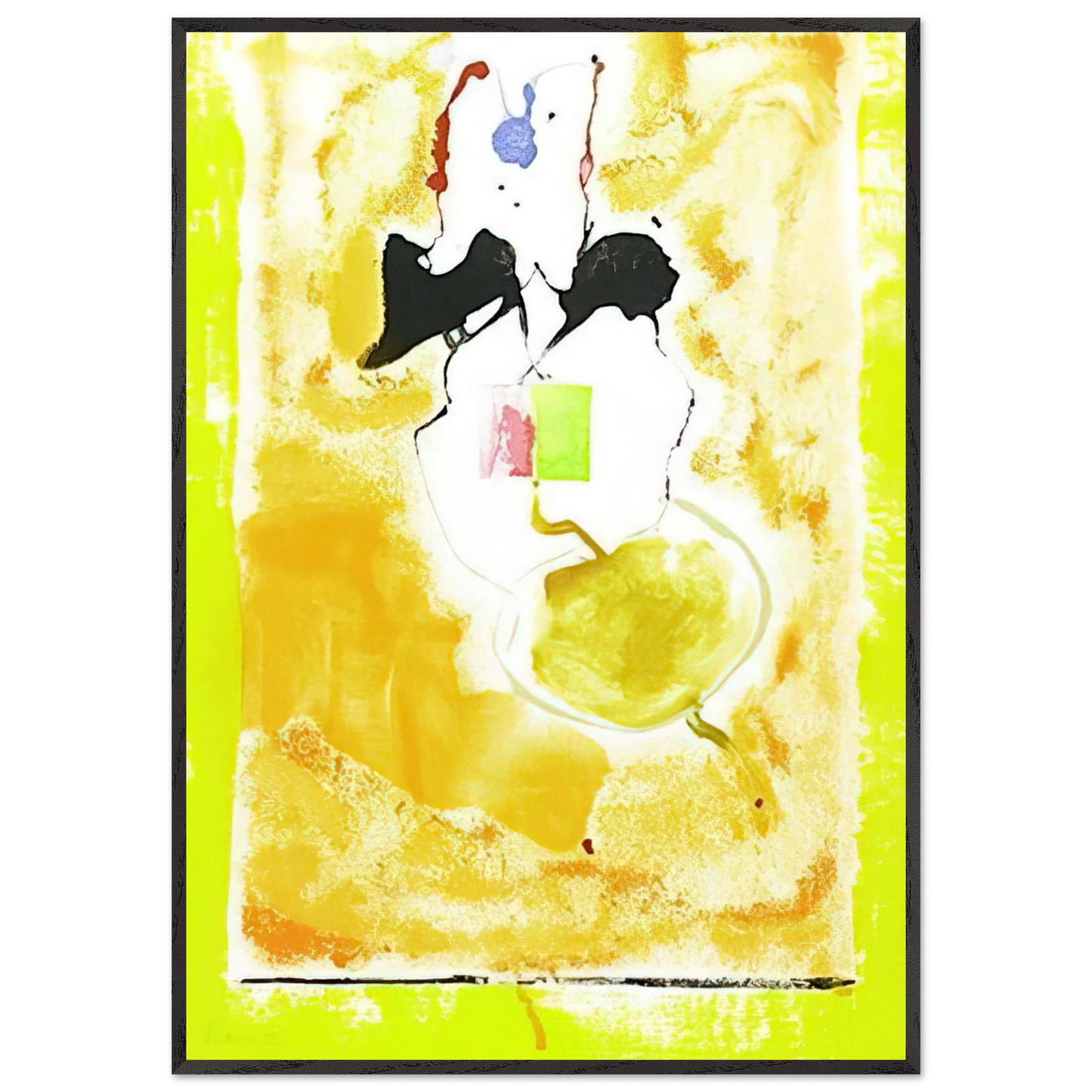 Helen Frankenthaler - Solar Imp - 2001 Wall art - 30x45 cm / 12x18 inches - Premium Wooden Framed Poster With Fine Art Paper-canvas - White frame