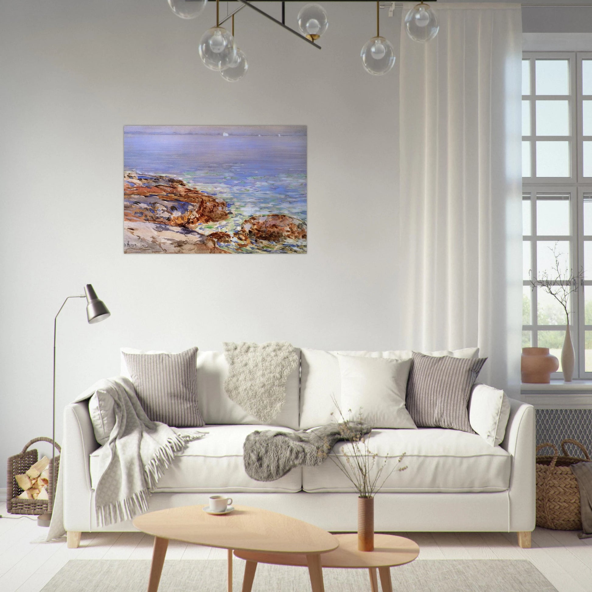 Seascape, Isles of Shoals - Childe Hassam Brushed Aluminum Print - 70x100 cm / 28x40 inches | Childe Hassam Aluminum Print | Childe Hassam Prints