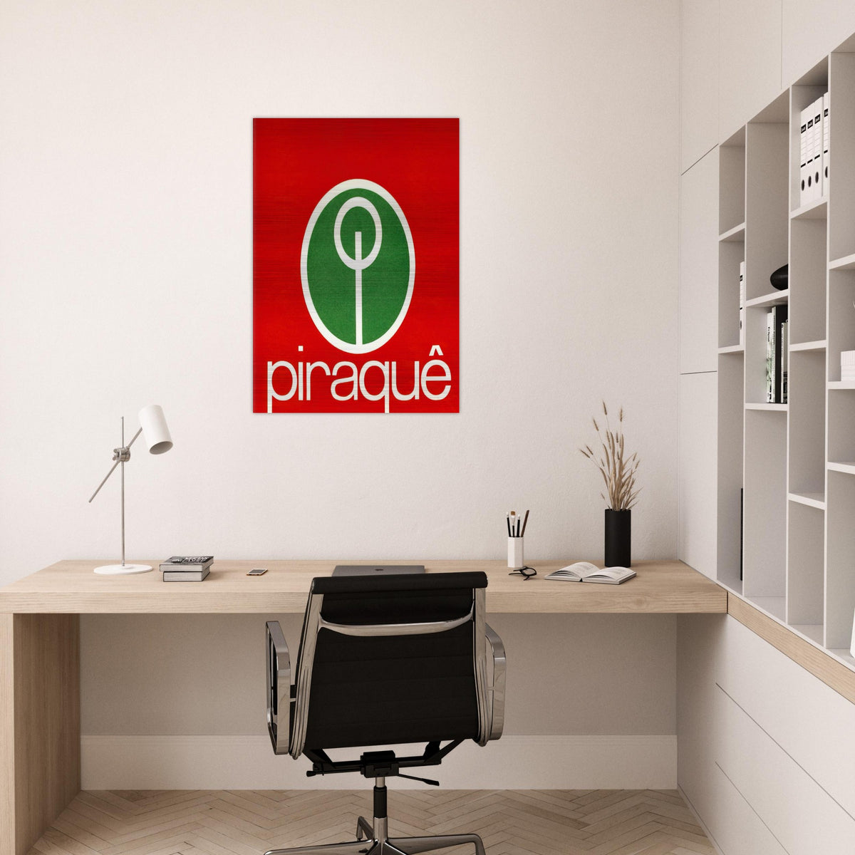 Logo Piraquê - 1970 - Lygia Pape Brushed Aluminum Print - 70x100 cm / 28x40 inches | Lygia Pape Aluminum Print | Lygia Pape Prints