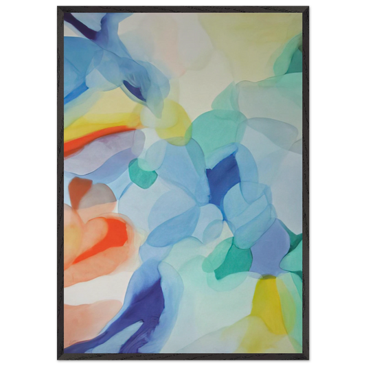 The Light in the Depths - Alice Baber 70x100 cm / 28x40 inches Framed Art Print – Black Wooden Frame