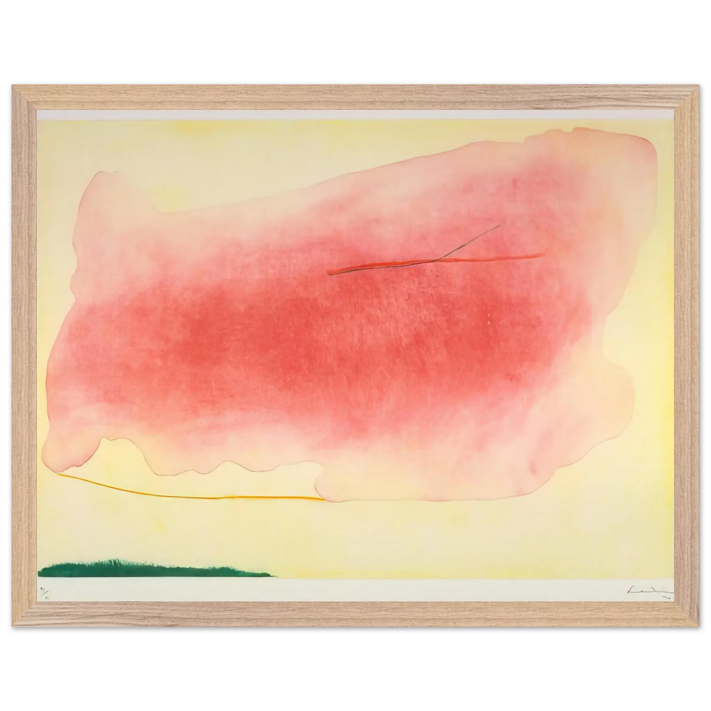 Helen Frankenthaler - Nepenthe - 1972 Wall art - 50x70 cm / 20x28 Inches - Premium Wooden Framed Poster With Fine Art Paper - White frame