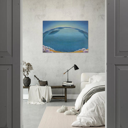 Lago-alba - 1942 - Gerardo Dottori Brushed Aluminum Print - 70x100 cm / 28x40 inches | Gerardo Dottori Aluminum Print | Gerardo Dottori Prints