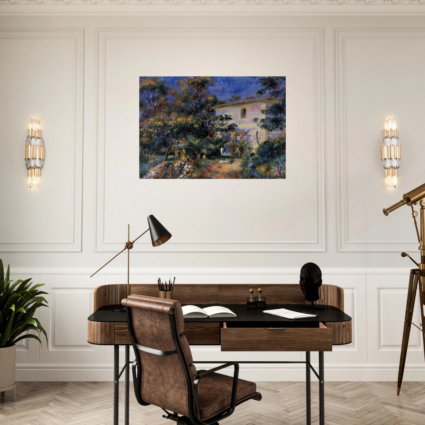 Algiers Landscape - Pierre-Auguste Renoir Brushed Aluminum Print - 70x100 cm / 28x40 inches | Pierre-Auguste Renoir Aluminum Print | Pierre-Auguste Renoir Prints