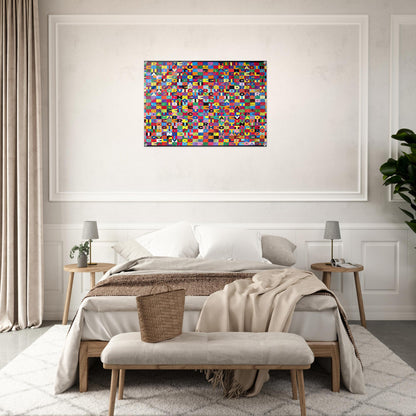 METTERE I VERBI ALL INFINITO MILLENOVECENTO OTTANTOTTO 1988 - Alighiero Boetti Acrylic Print - 70x100 cm / 28x40″ inches