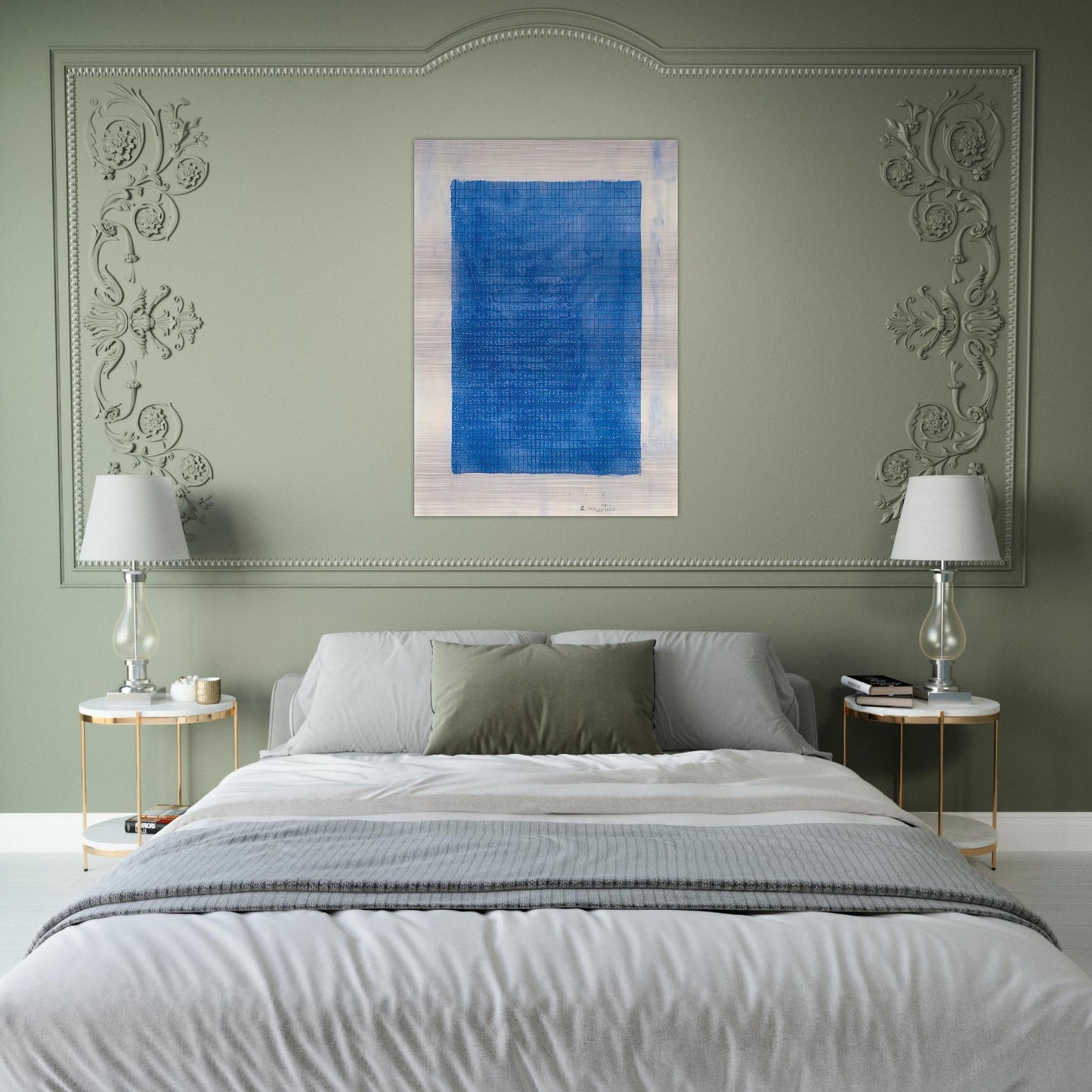 Stars - Agnes Martin Brushed Aluminum Print - 70x100 cm / 28x40 inches | Agnes Martin Aluminum Print | Agnes Martin Prints