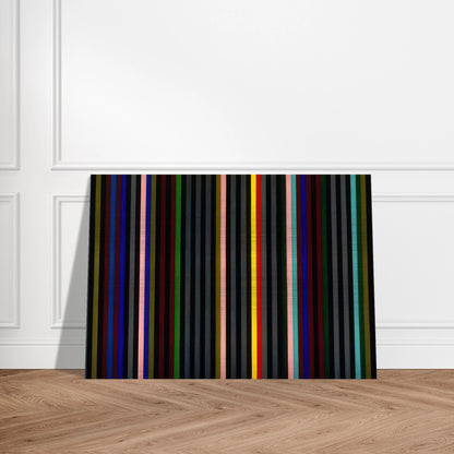 Black Grey Beat - 1964 - Gene Davis Brushed Aluminum Print - 70x100 cm / 28x40 inches | Gene Davis Aluminum Print | Gene Davis Prints
