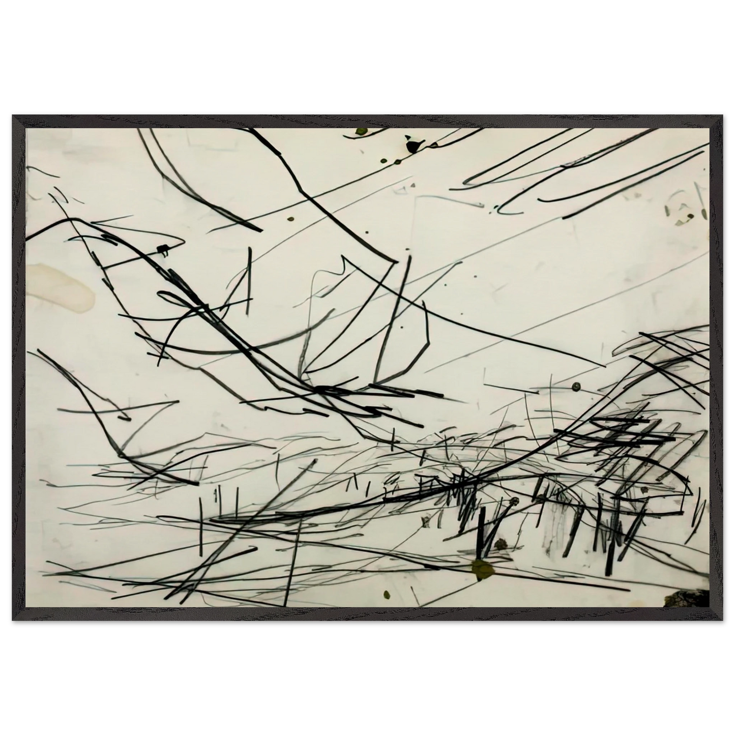 WORKING DRAWING FOR PRIMROSE HILL - Frank Auerbach 70x100 cm / 28x40 inches Framed Art Print – Black Wooden Frame