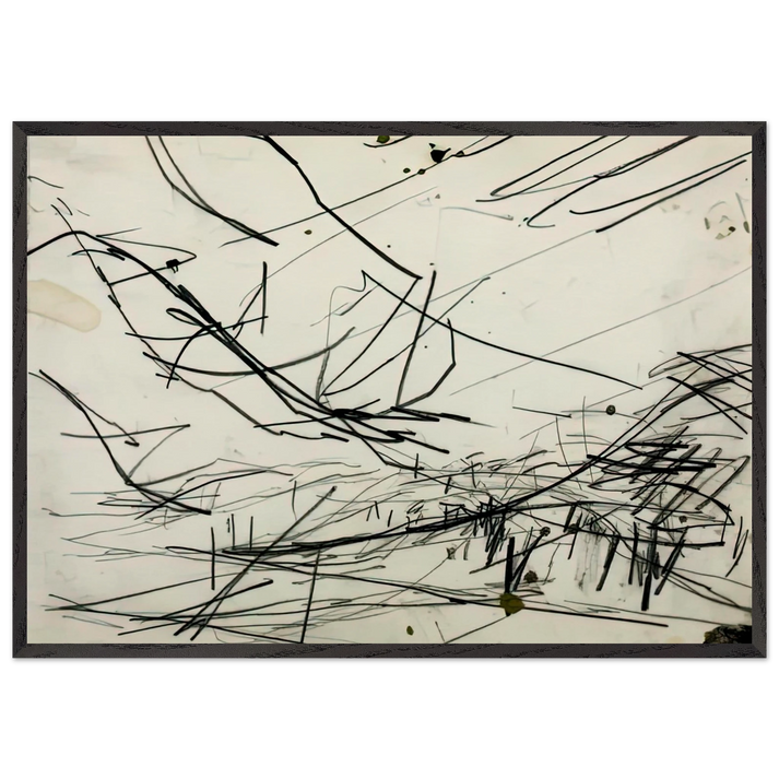 WORKING DRAWING FOR PRIMROSE HILL - Frank Auerbach 70x100 cm / 28x40 inches Framed Art Print – Black Wooden Frame