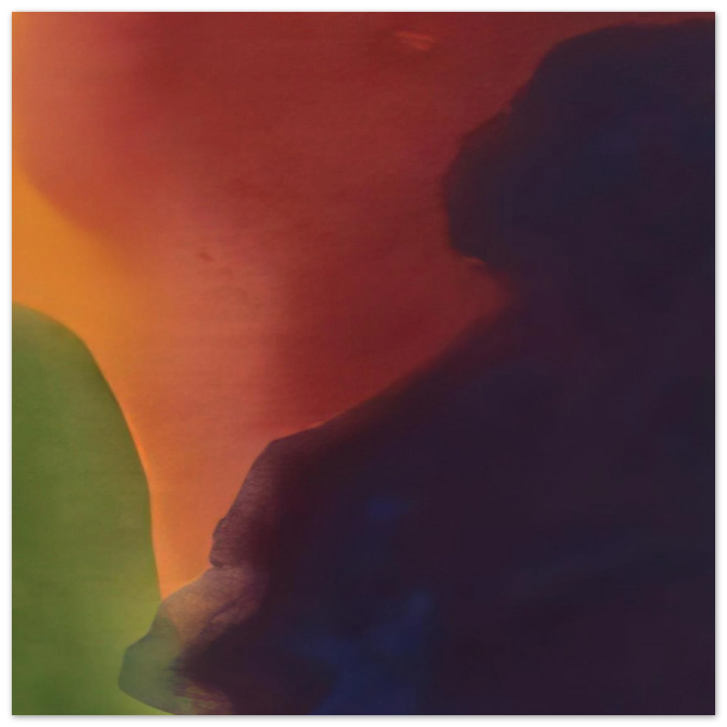 Helen Frankenthaler - Blue Atmosphere III - 1963 Wall art - 60x80 cm / 24x32 inches - Premium Wooden Framed Poster With Fine Art Paper-canvas - Black frame