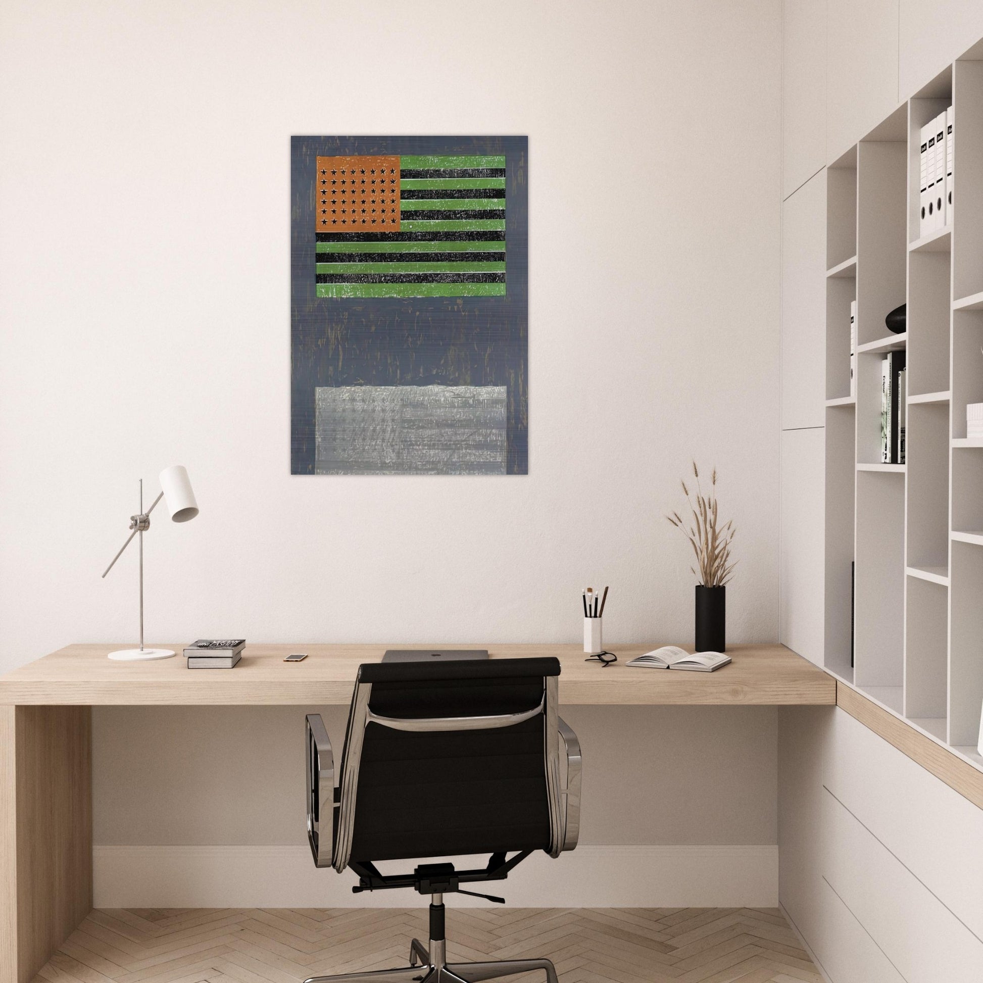 FLAGS ULAE 42 - Jasper Johns Brushed Aluminum Print - 70x100 cm / 28x40 inches | Jasper Johns Aluminum Print | Jasper Johns Prints