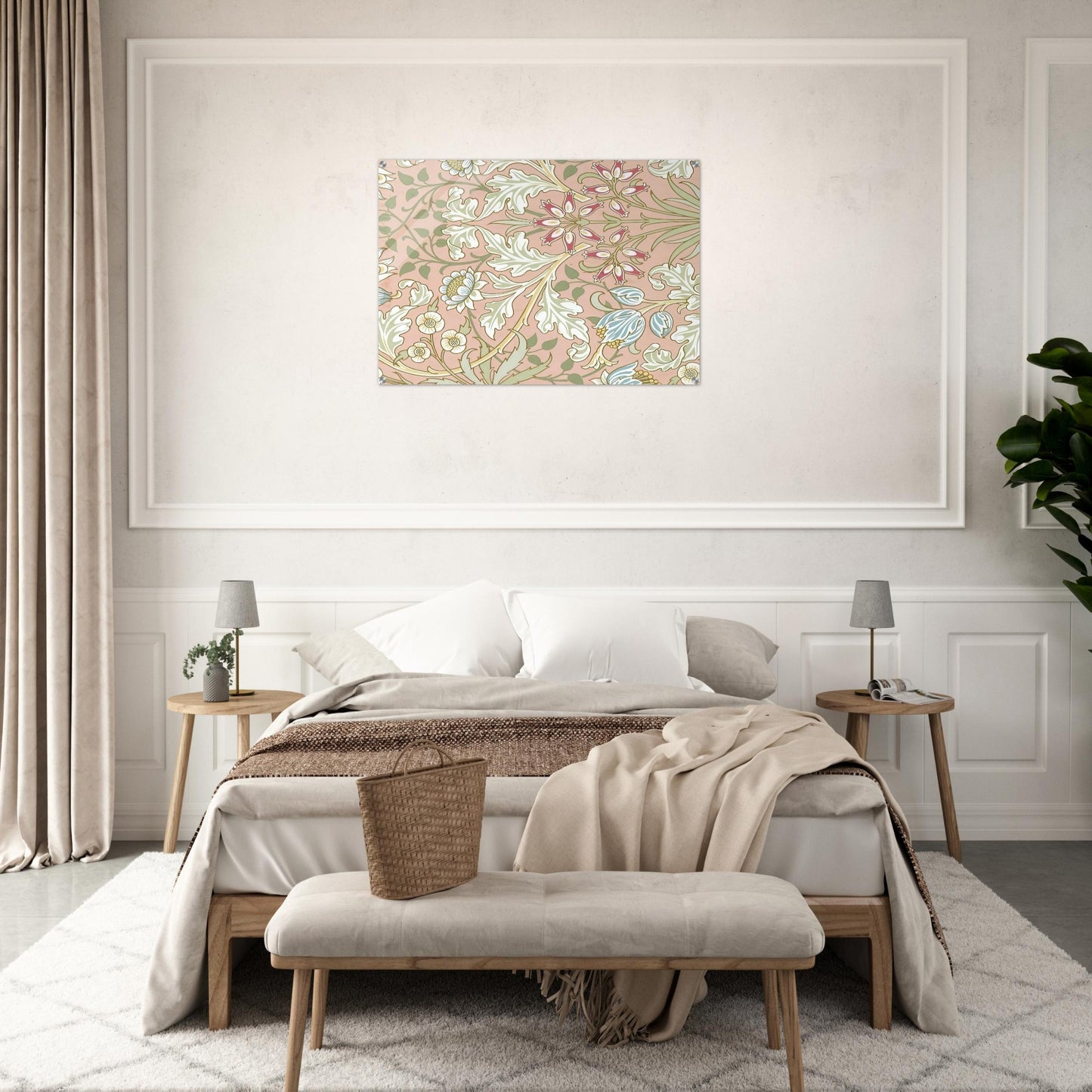 WALLPAPER HYACINTH PATTERN 480 1917 - William Morris Acrylic Print - 70x100 cm / 28x40″ inches