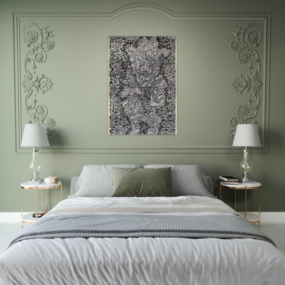 FIGURE WITH HAT IN A LANDSCAPE 1960 - Jean Dubuffet Brushed Aluminum Print - 70x100 cm / 28x40 inches | Jean Dubuffet Aluminum Print | Jean Dubuffet Prints