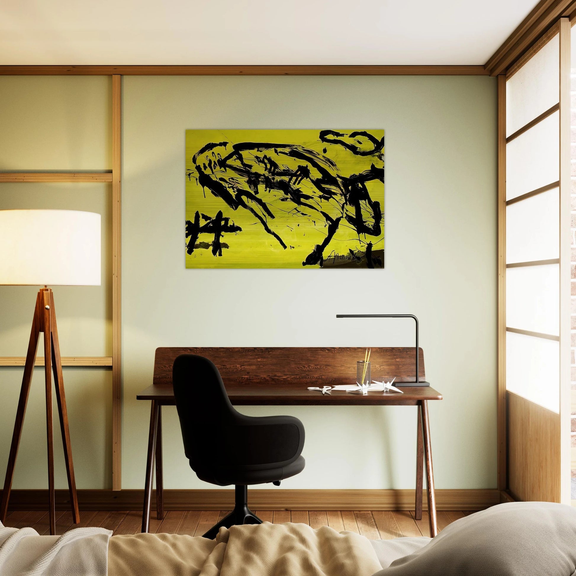 Hirschkuh - Tachisme - Emil Schumacher Brushed Aluminum Print - 70x100 cm / 28x40 inches | Emil Schumacher Aluminum Print | Emil Schumacher Prints
