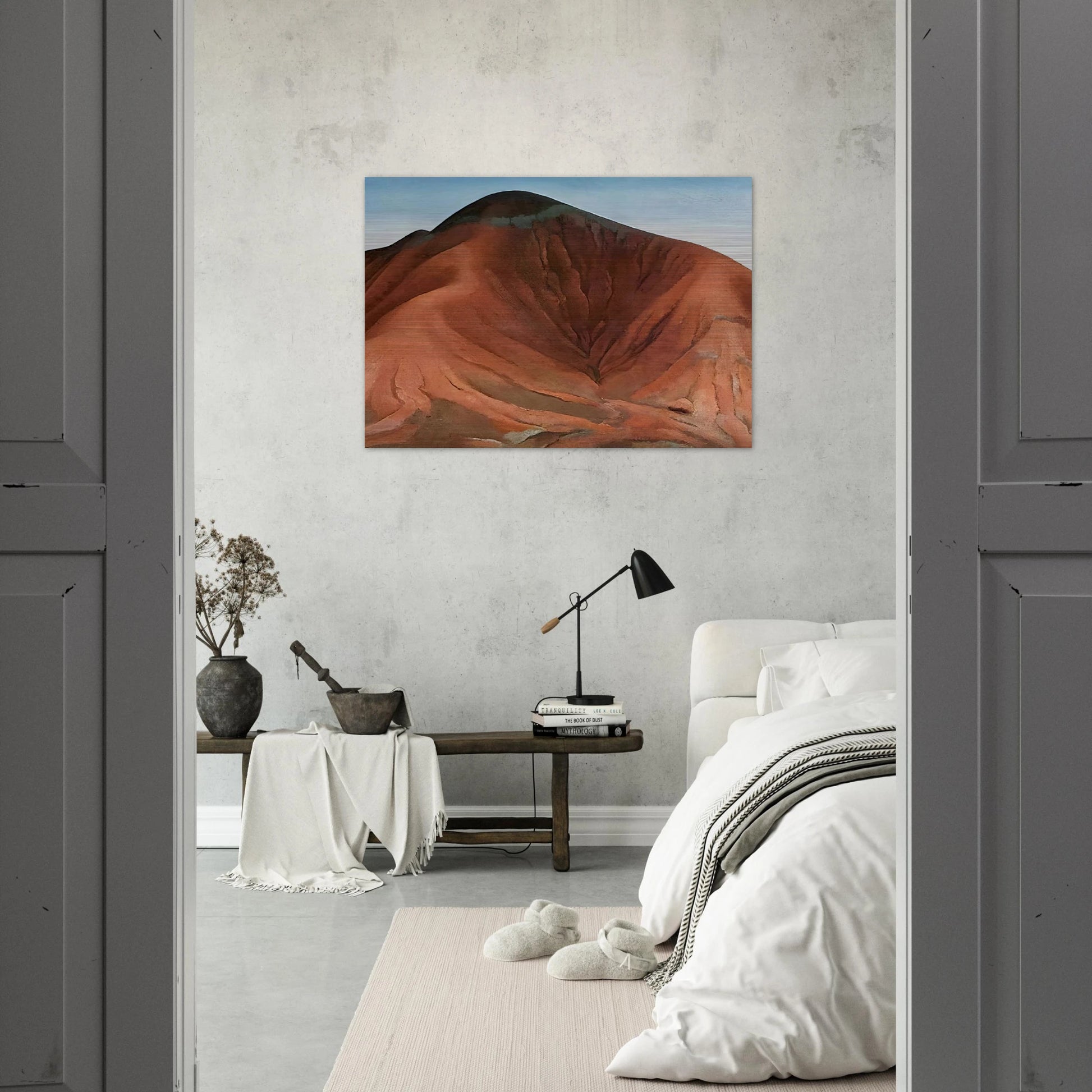 Small Purple Hills - Georgia O'Keeffe Brushed Aluminum Print - 70x100 cm / 28x40 inches | Georgia O'Keeffe Aluminum Print | Georgia O'Keeffe Prints