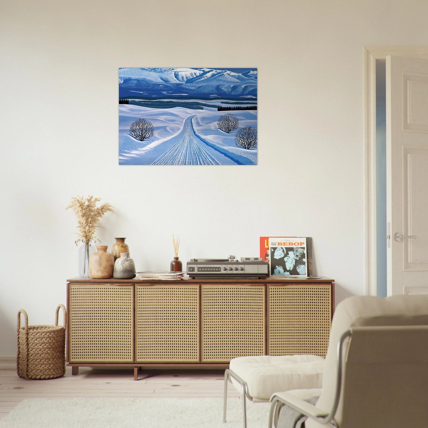 Winter Roads - Hiroshi Nagai Brushed Aluminum Print - 70x100 cm / 28x40 inches | Hiroshi Nagai Aluminum Print | Hiroshi Nagai Prints