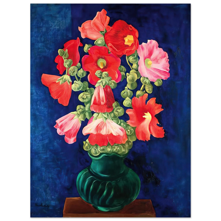 Moise Kisling - HOLLYHOCKS 1939  75x100 cm / 30x40inches Fine Art Poster