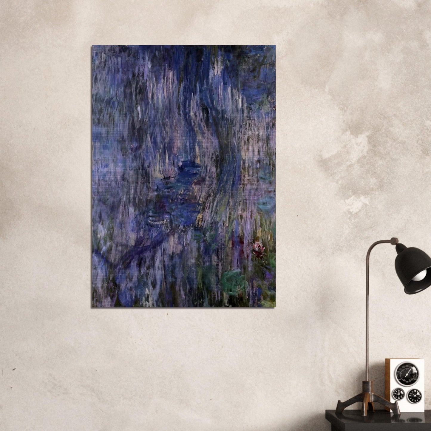 Water Lilies, Reflection of a Weeping Willows - claude monet Brushed Aluminum Print - 70x100 cm / 28x40 inches | claude monet Aluminum Print | claude monet Prints