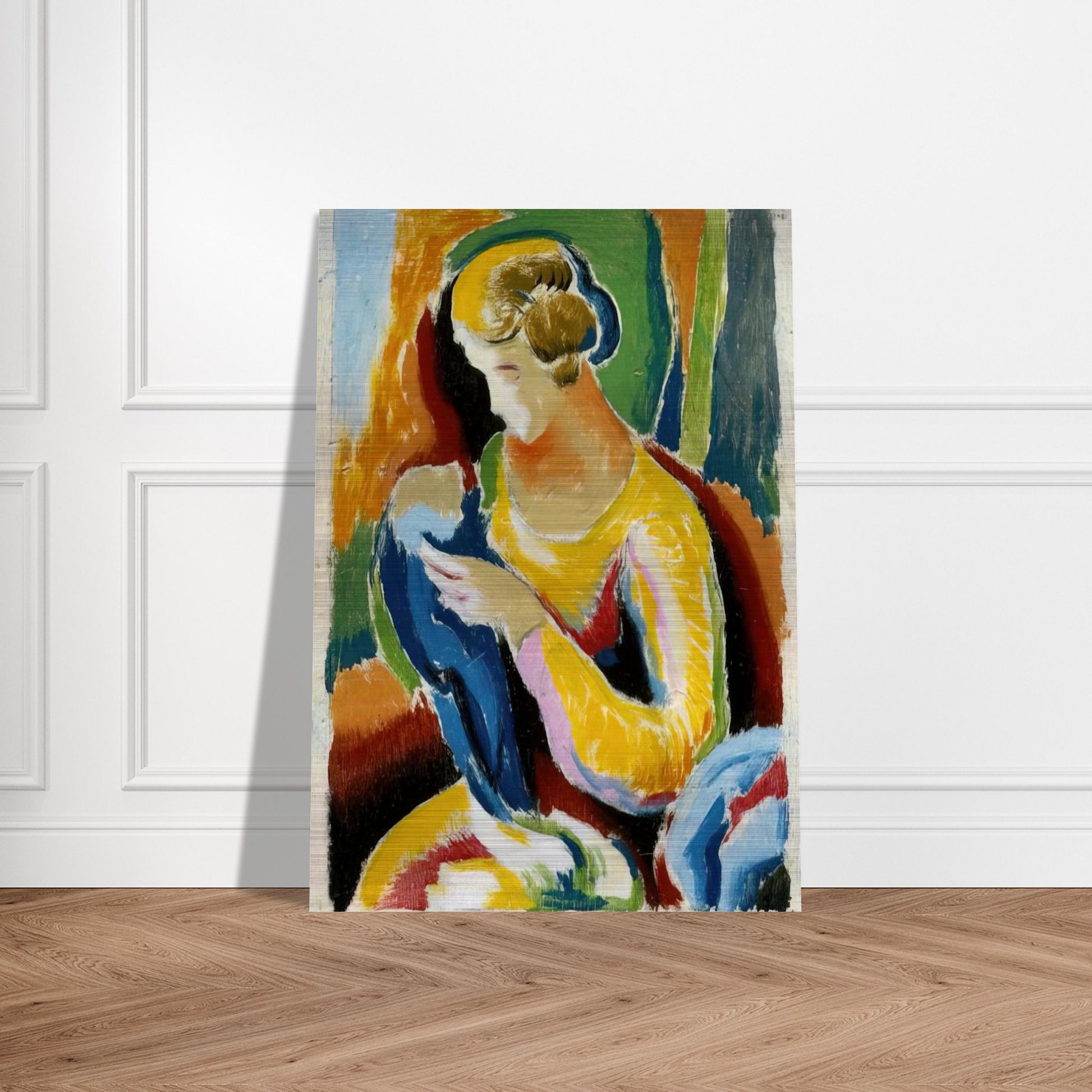 WOMAN 1920 - Thomas Hart Benton Brushed Aluminum Print - 70x100 cm / 28x40 inches | Thomas Hart Benton Aluminum Print | Thomas Hart Benton Prints