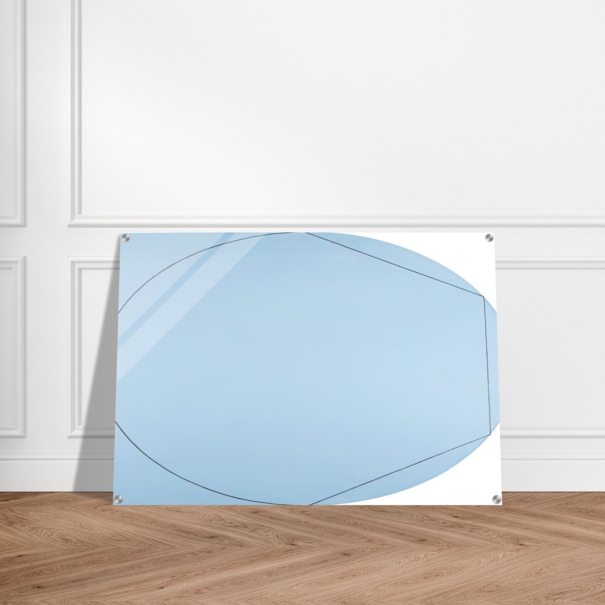 CIRCLE IN AND OUT OF A POLYGON 2 1973 - Robert Mangold Acrylic Print - 70x100 cm / 28x40″ inches