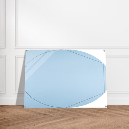 CIRCLE IN AND OUT OF A POLYGON 2 1973 - Robert Mangold Acrylic Print - 70x100 cm / 28x40″ inches