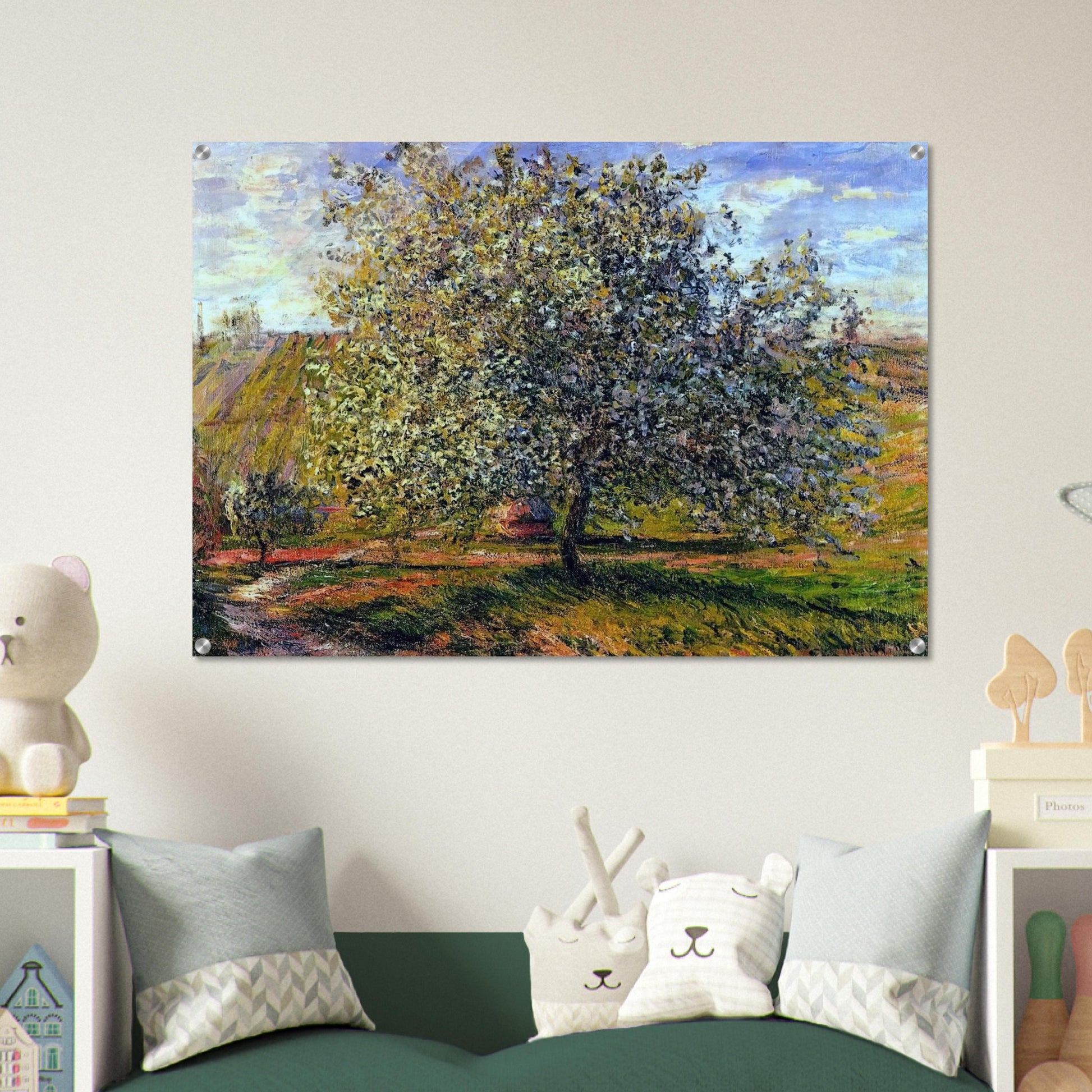 Tree in Flower near Vetheuil - claude monet Acrylic Print - 70x100 cm / 28x40″ inches | claude monet Wall Art | claude monet Prints