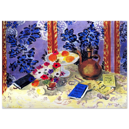 STILL LIFE HISTOIRES JUIVES 1924 - Henri Matisse Brushed Aluminum Print - 70x100 cm / 28x40 inches | Henri Matisse Aluminum Print | Henri Matisse Prints