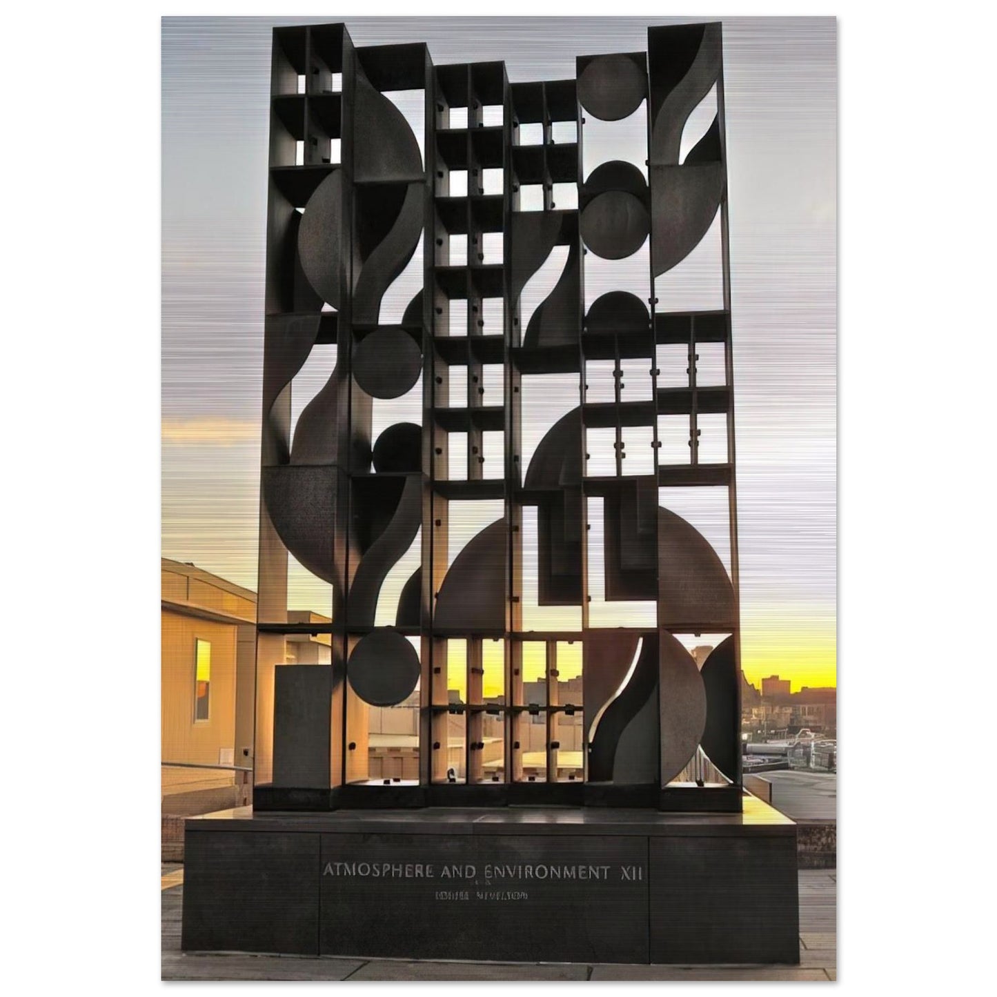 ATMOSHERE AND ENVIRONMENT XII 1970 - Louise Nevelson Brushed Aluminum Print - 70x100 cm / 28x40 inches | Louise Nevelson Aluminum Print | Louise Nevelson Prints