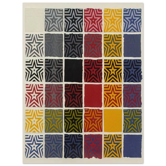 Sol LeWitt - Stars 5 Pointed  75x100 cm / 30x40inches Fine Art Poster