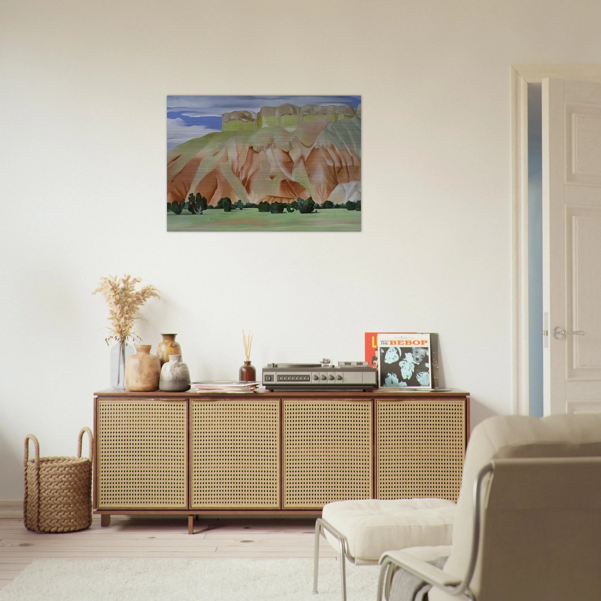 My Backyard - Georgia O'Keeffe Brushed Aluminum Print - 70x100 cm / 28x40 inches | Georgia O'Keeffe Aluminum Print | Georgia O'Keeffe Prints