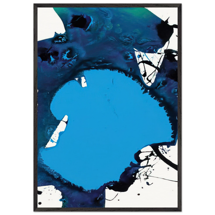 Untitled  SFP94-121  SFF 1791  - Sam Francis 70x100 cm / 28x40 inches Framed Art Print – Black Wooden Frame