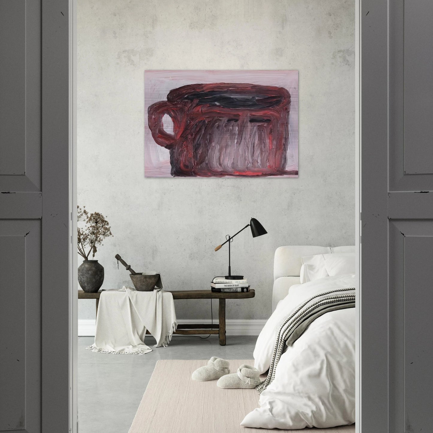UNTITLED CUP - Philip Guston Brushed Aluminum Print - 70x100 cm / 28x40 inches | Philip Guston Aluminum Print | Philip Guston Prints