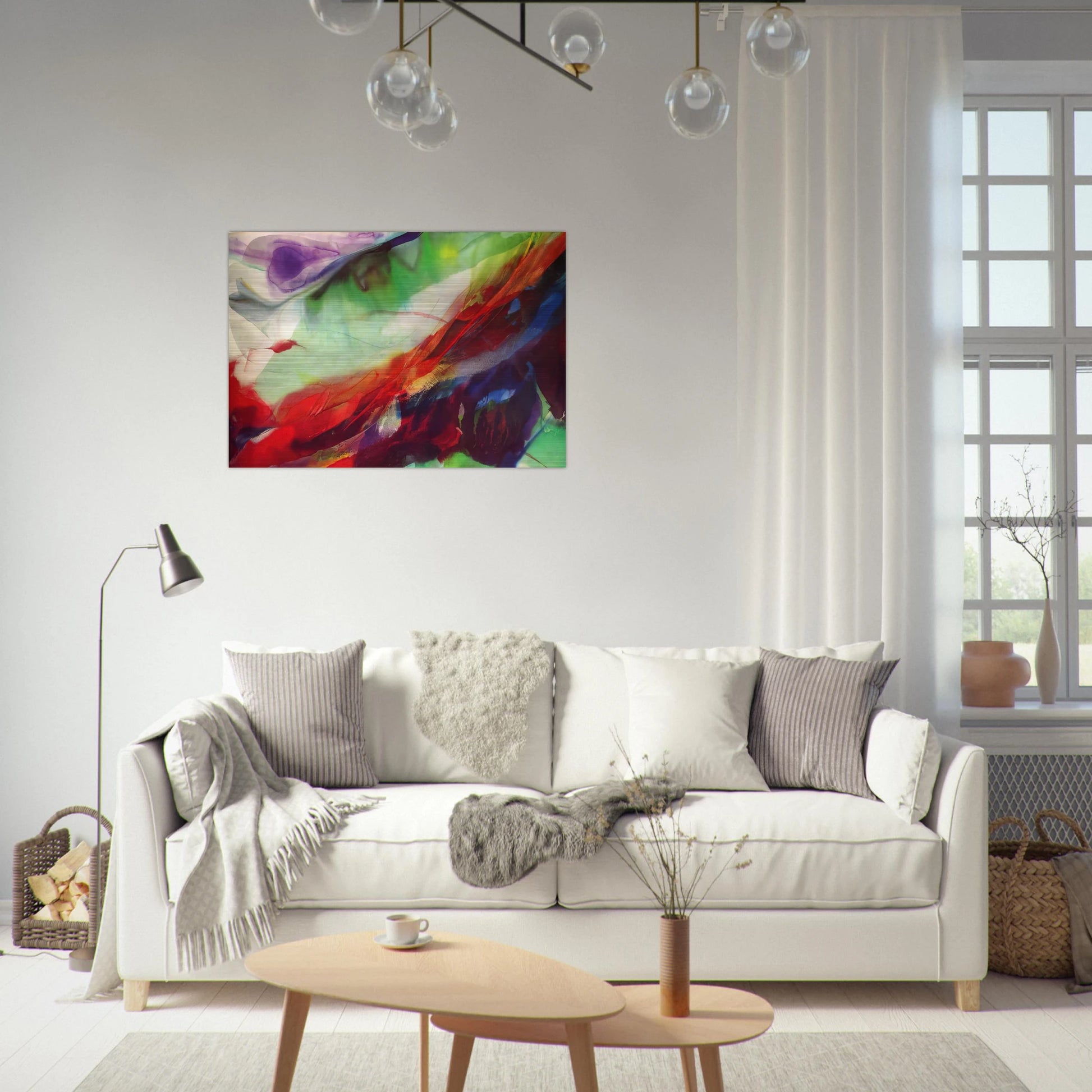 Phenomena Sun over the Hour Glass - 1966 - Paul Jenkins Brushed Aluminum Print - 70x100 cm / 28x40 inches | Paul Jenkins Aluminum Print | Paul Jenkins Prints