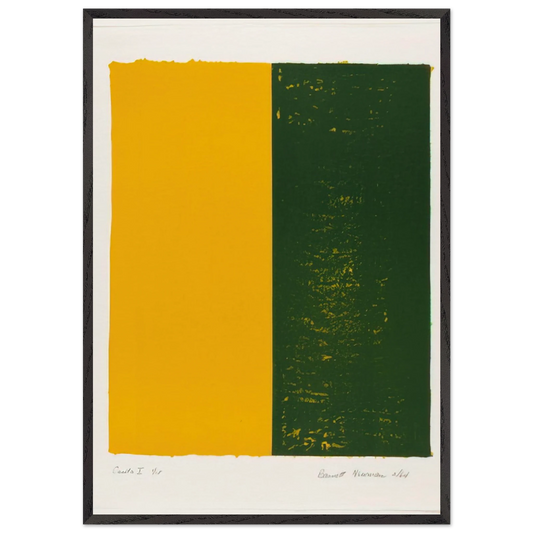 Canto X - Barnett Newman 70x100 cm / 28x40 inches Framed Art Print – Black Wooden Frame