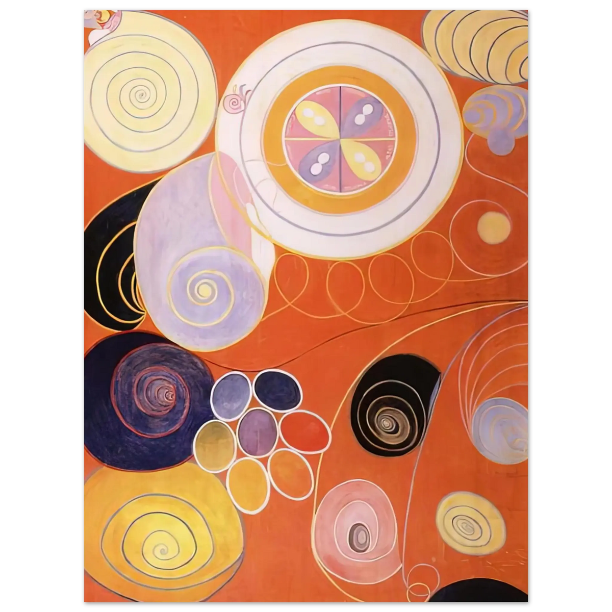 Hilma af Klint - THEY TENS MAINSTAY IV 1907 Wall art - 50x70 cm / 20x28 inches - Premium Wooden Framed Poster With Fine Art Paper - White frame