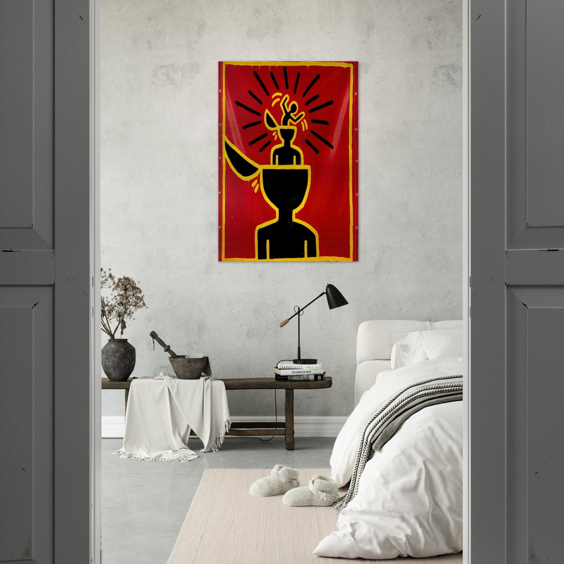 UNTITLED 1982 - Keith Haring Brushed Aluminum Print - 70x100 cm / 28x40 inches | Keith Haring Aluminum Print | Keith Haring Prints