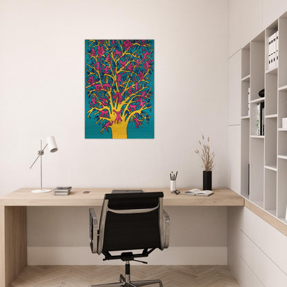 THE TREE OF MONKEYS - Keith Haring Brushed Aluminum Print - 70x100 cm / 28x40 inches | Keith Haring Aluminum Print | Keith Haring Prints