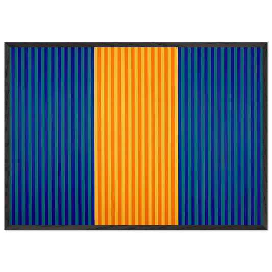 Toms Furnace - 1961 - Gene Davis 70x100 cm / 28x40 inches Framed Art Print – Black Wooden Frame