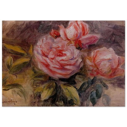 Roses - Pierre-Auguste Renoir Brushed Aluminum Print - 70x100 cm / 28x40 inches | Pierre-Auguste Renoir Aluminum Print | Pierre-Auguste Renoir Prints
