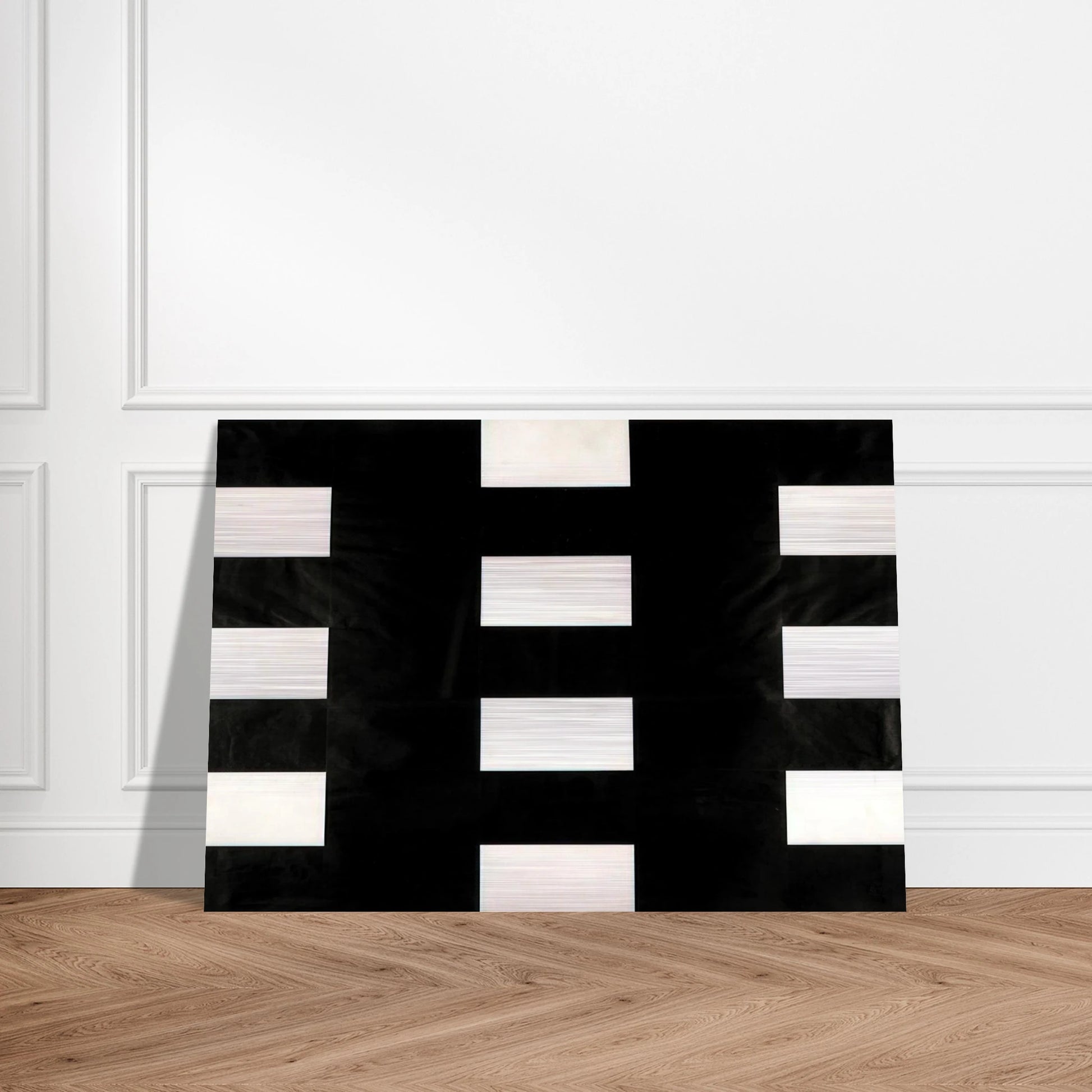 White and Black - Ellsworth Kelly Brushed Aluminum Print - 70x100 cm / 28x40 inches | Ellsworth Kelly Aluminum Print | Ellsworth Kelly Prints