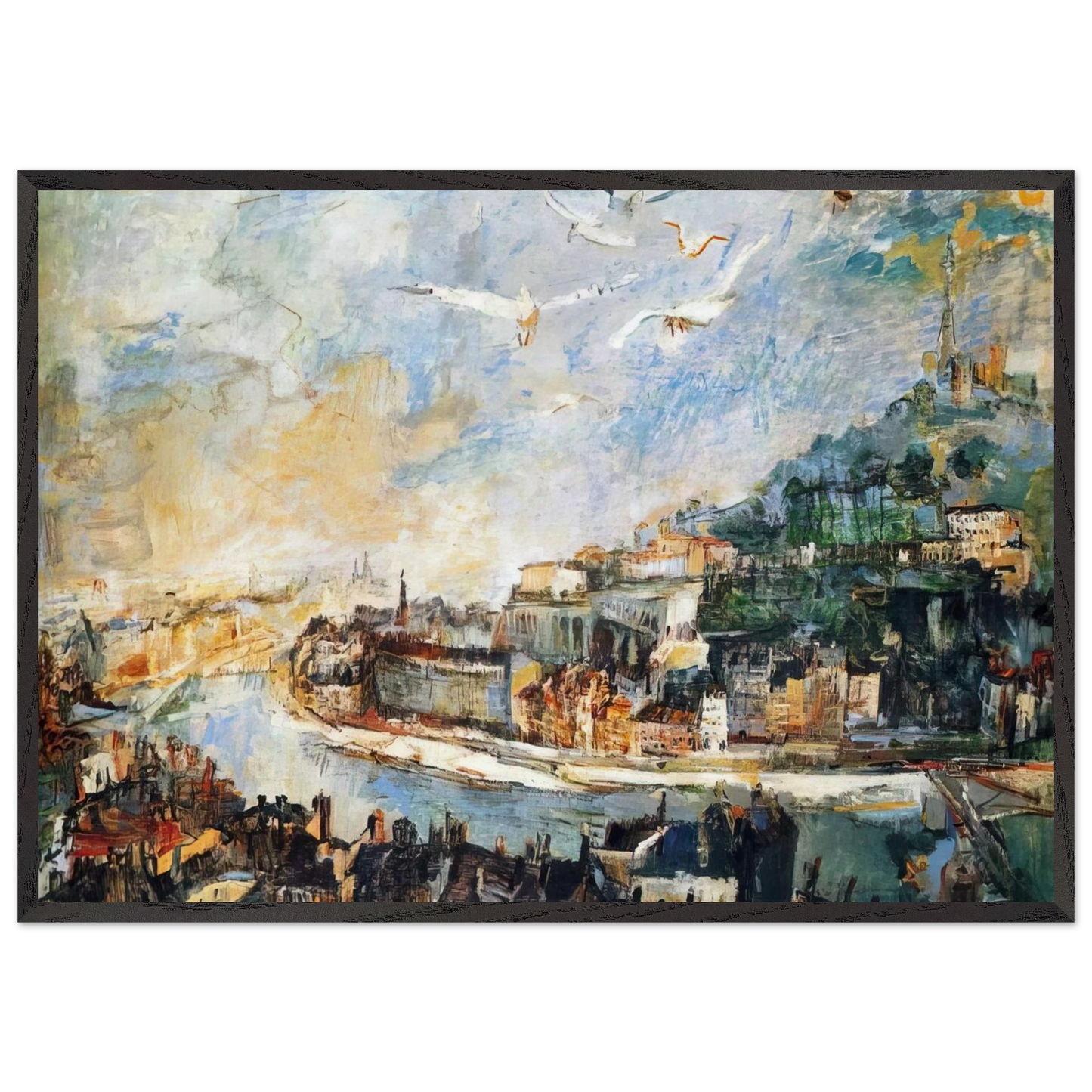 NOTDETECTED235882 - OSKAR KOKOSCHKA 70x100 cm / 28x40 inches Framed Art Print – Black Wooden Frame