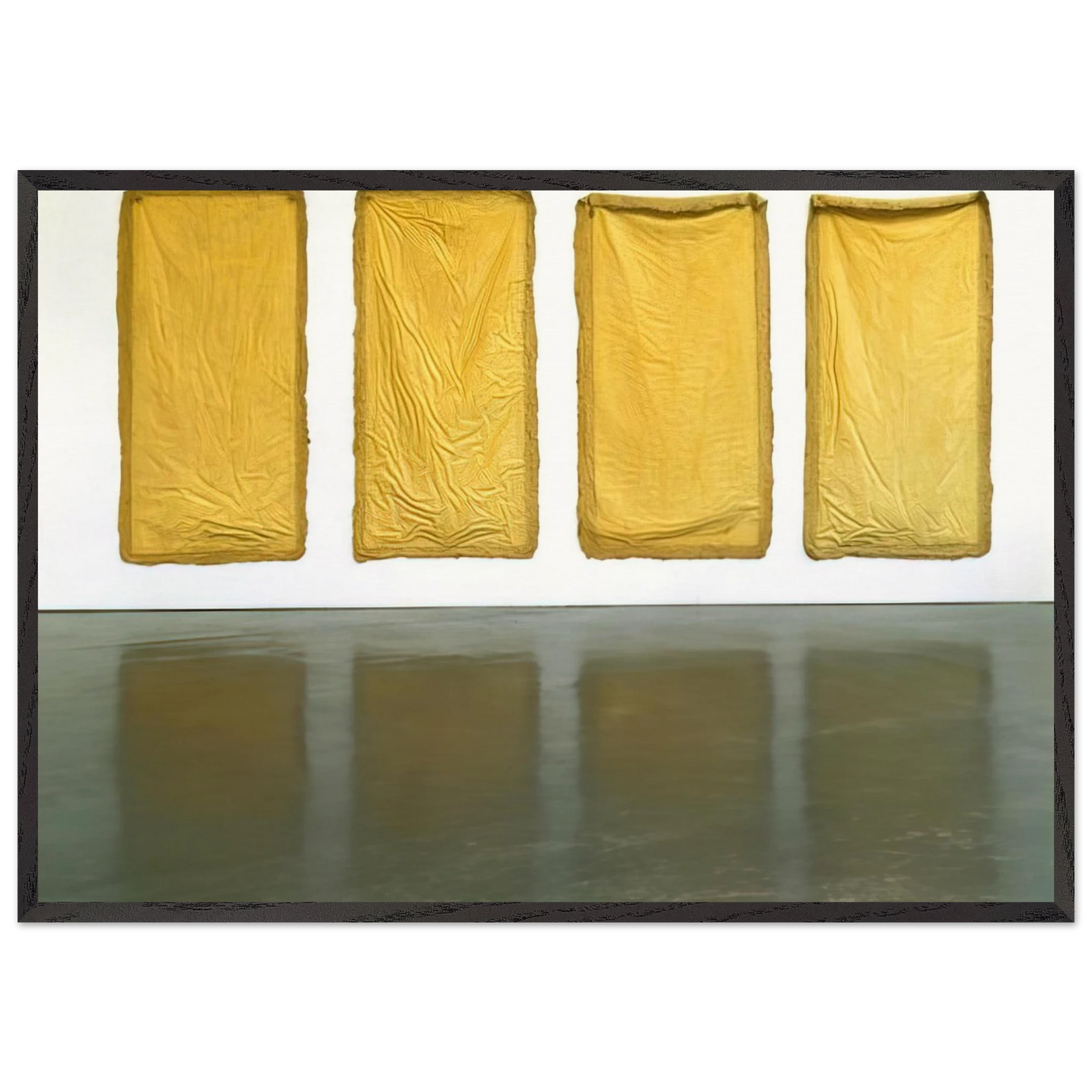 AUGHT 1968 - Eva Hesse 70x100 cm / 28x40 inches Framed Art Print – Black Wooden Frame