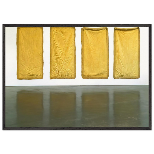 AUGHT 1968 - Eva Hesse 70x100 cm / 28x40 inches Framed Art Print – Black Wooden Frame