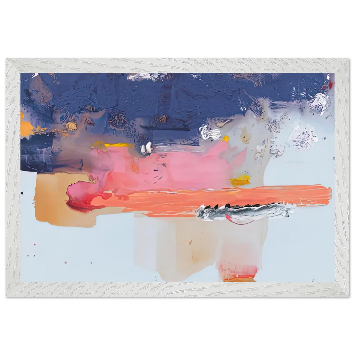 Helen Frankenthaler - Western Roadmap, 1991- Wall Art - 30x40 cm / 12x16 inches - Premium Wooden Framed Poster With Fine Art Paper-canvas - Wood frame