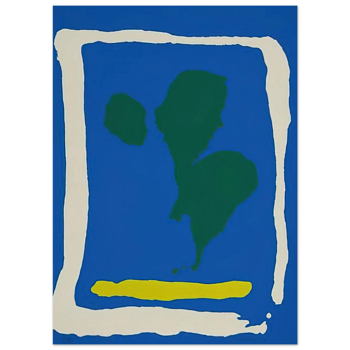 Helen Frankenthaler - Air Frame - 1965 Wall art - 13x18 cm / 5x7 inches - Premium Wooden Framed Poster With Fine Art Paper-canvas - Black frame