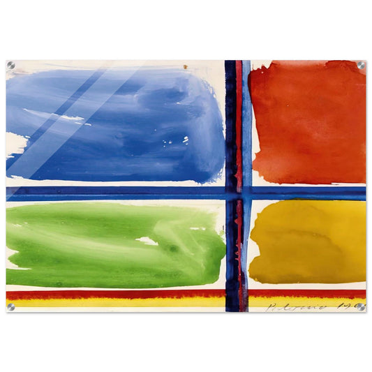Fensterkreuz II - 1966 - Blinky Palermo Acrylic Print - 70x100 cm / 28x40″ inches